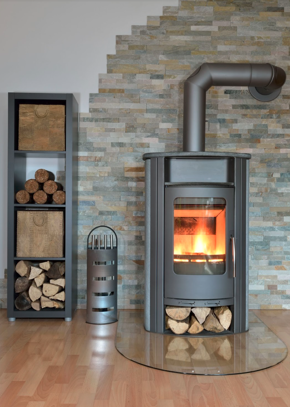 wood fireplace installation